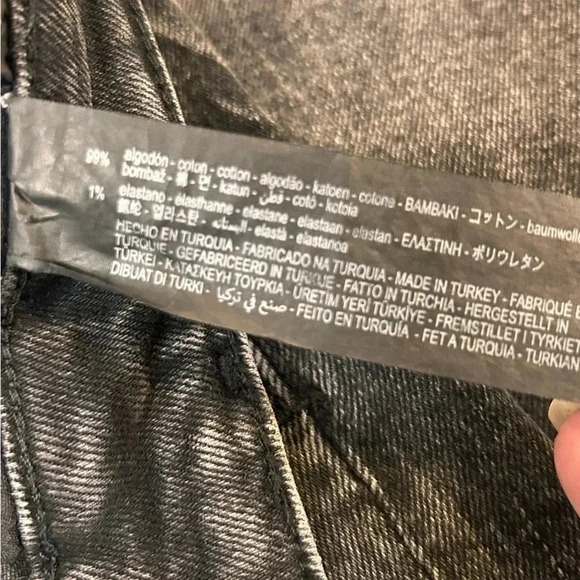 Zara Men’s cropped distressed gray jeans, 34, button fly, like NEW, Grunge - Picture 8 of 8